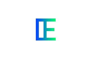 ícone de logotipo de letra do alfabeto azul e verde. design de linha para empresa e identidade comercial vetor