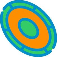 design de ícone criativo frisbee vetor