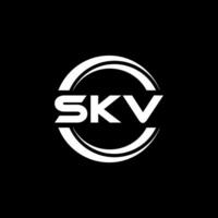 skv carta logotipo projeto, inspiração para uma único identidade. moderno elegância e criativo Projeto. marca d'água seu sucesso com a impressionante isto logotipo. vetor