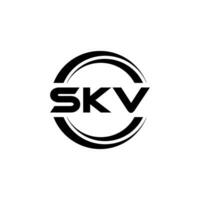 skv carta logotipo projeto, inspiração para uma único identidade. moderno elegância e criativo Projeto. marca d'água seu sucesso com a impressionante isto logotipo. vetor