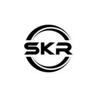 skr carta logotipo projeto, inspiração para uma único identidade. moderno elegância e criativo Projeto. marca d'água seu sucesso com a impressionante isto logotipo. vetor
