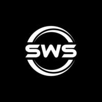 sws carta logotipo projeto, inspiração para uma único identidade. moderno elegância e criativo Projeto. marca d'água seu sucesso com a impressionante isto logotipo. vetor