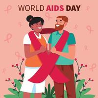 conceito de conscientização do dia mundial da aids vetor
