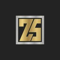 alfabeto iniciais logotipo sz, zs, z e s vetor