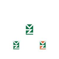 alfabeto iniciais logotipo zm, mz, z e m vetor