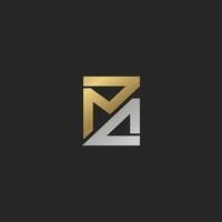 alfabeto iniciais logotipo zm, mz, z e m vetor