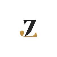 letras do alfabeto iniciais monograma logotipo zj, jz, z e j vetor