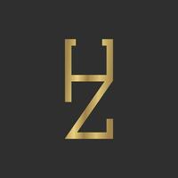 alfabeto iniciais logotipo Hz, zh, h e z vetor