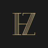 alfabeto iniciais logotipo Hz, zh, h e z vetor