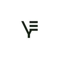 letras do alfabeto iniciais monograma logotipo ey, ye, e e y vetor