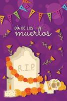 fofa dia de los muertos poster vetor