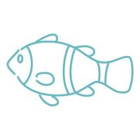 peixe para uma crianças coloração livro ilustração vetor