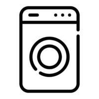 lavando máquina linha ícone fundo branco vetor