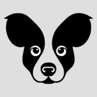 fofa cachorro vetor Preto e branco desenho animado personagem Projeto coleção. branco fundo. animais de estimação, animais.