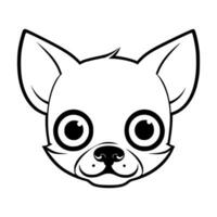 fofa cachorro vetor Preto e branco desenho animado personagem Projeto coleção. branco fundo. animais de estimação, animais.