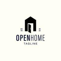 aberto casa logotipo Projeto modelo vetor ilustração