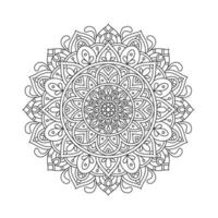 elementos de decoração de arte de mandala de padrão circular vetor
