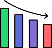 reputação perda linha preenchidas ícone vetor