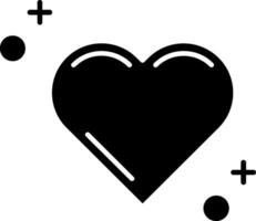ícone de glifo de corações vetor