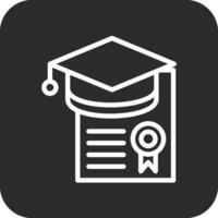 graduação diploma vetor ícone