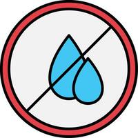 água escassez linha preenchidas ícone vetor