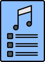 lista de reprodução linha preenchidas ícone vetor
