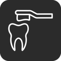 limpeza dente com escova vetor ícone