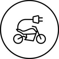 ícone de vetor de bicicleta elétrica
