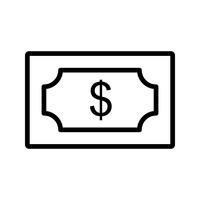 Ícone de vetor de dólar