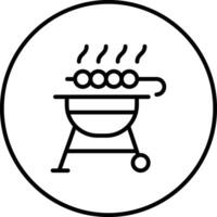 ícone de vetor de churrasqueira