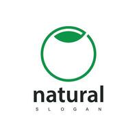 natural produtos logotipo ícone, fresco comida, círculo pacote, beleza flora, farmacia ícone. vetor