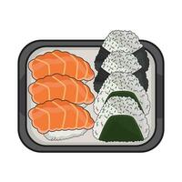 ilustração do Sushi prato vetor