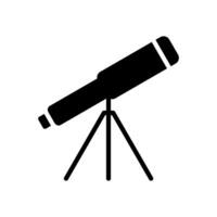 telescópio ícone símbolo vetor modelo