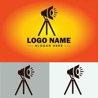 luminária logotipo lâmpada luz ícone companhia marca o negócio logotipo modelo editável vetor