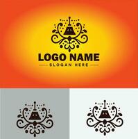 luminária logotipo lâmpada luz ícone companhia marca o negócio logotipo modelo editável vetor