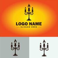 luminária logotipo lâmpada luz ícone companhia marca o negócio logotipo modelo editável vetor