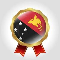 criativo papua Novo Guiné bandeira rótulo vetor Projeto