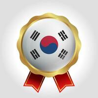criativo sul Coréia bandeira rótulo vetor Projeto