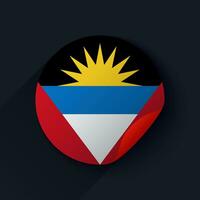 Antígua e barbuda bandeira adesivo vetor ilustração