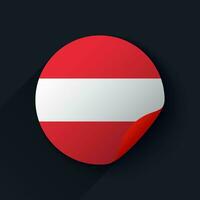 Áustria bandeira adesivo vetor ilustração