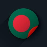 Bangladesh bandeira adesivo vetor ilustração
