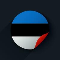Estônia bandeira adesivo vetor ilustração