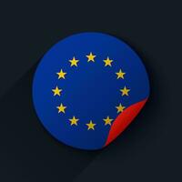 europeu União bandeira adesivo vetor ilustração