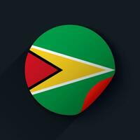Guiana bandeira adesivo vetor ilustração