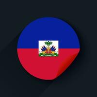 Haiti bandeira adesivo vetor ilustração