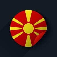 Macedônia bandeira adesivo vetor ilustração
