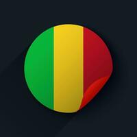 mali bandeira adesivo vetor ilustração