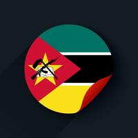 Moçambique bandeira adesivo vetor ilustração