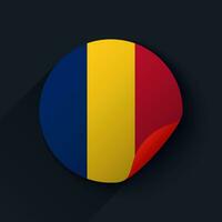 romênia bandeira adesivo vetor ilustração