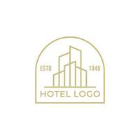 hotel logotipo. construção logotipo ícone vetor modelo